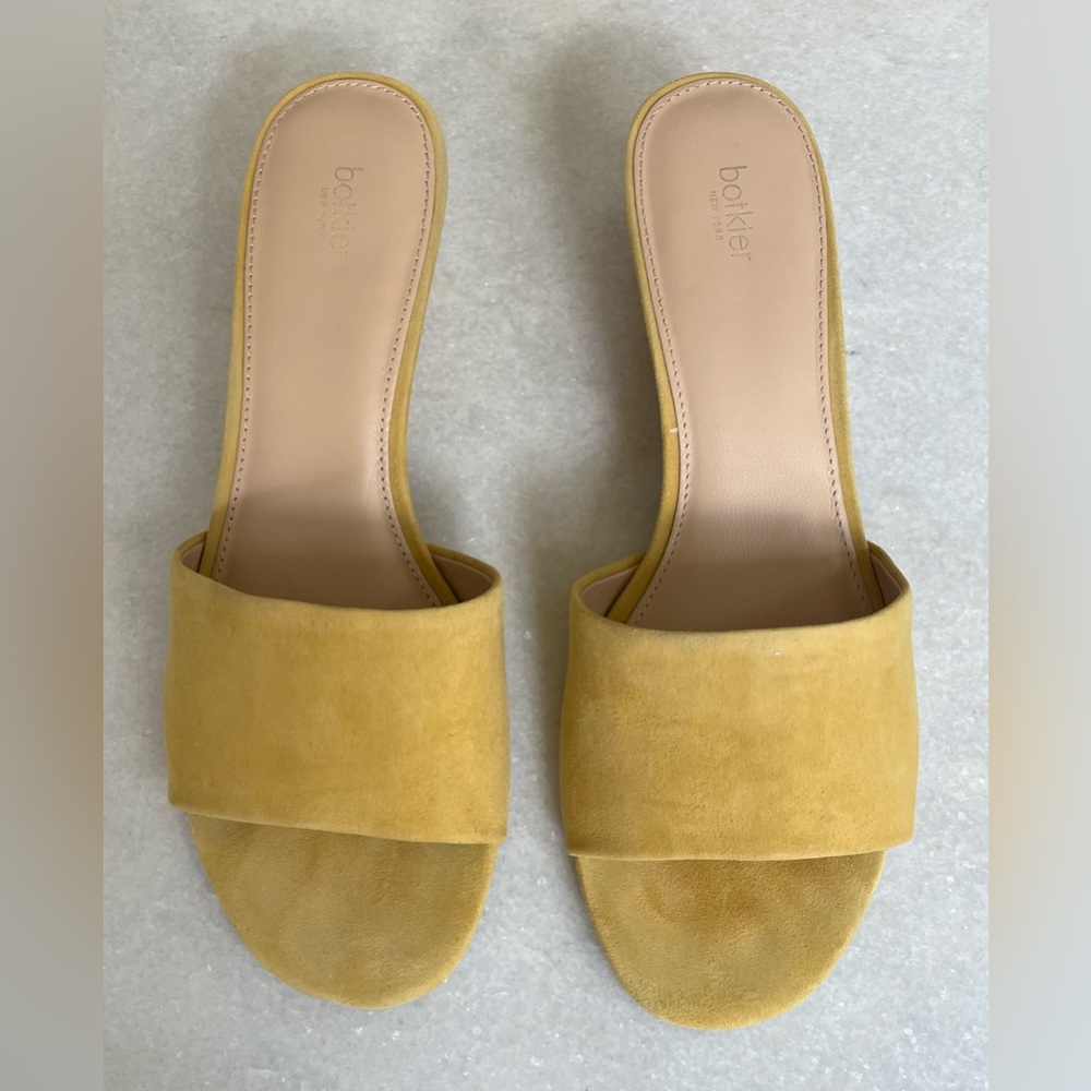 Botkier Yellow Suede block heel mule Sandals/Slides